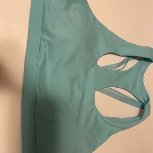 Fabletics Strappy Back Sports Bra – Seafoam Blue – Size L